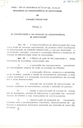 Regulamento da Superintendência de Administração