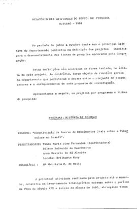 Relatório de atividades do Depes (1989)
