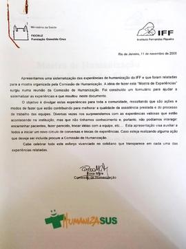 Mostra de Humanização no IFF - Relato da experiência