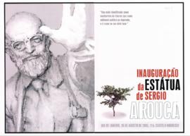 Cartaz da inauguração da Estátua de Sérgio Arouca