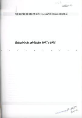 Relatório de Atividades SPCOC (1997)