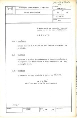 ato da presidência 44